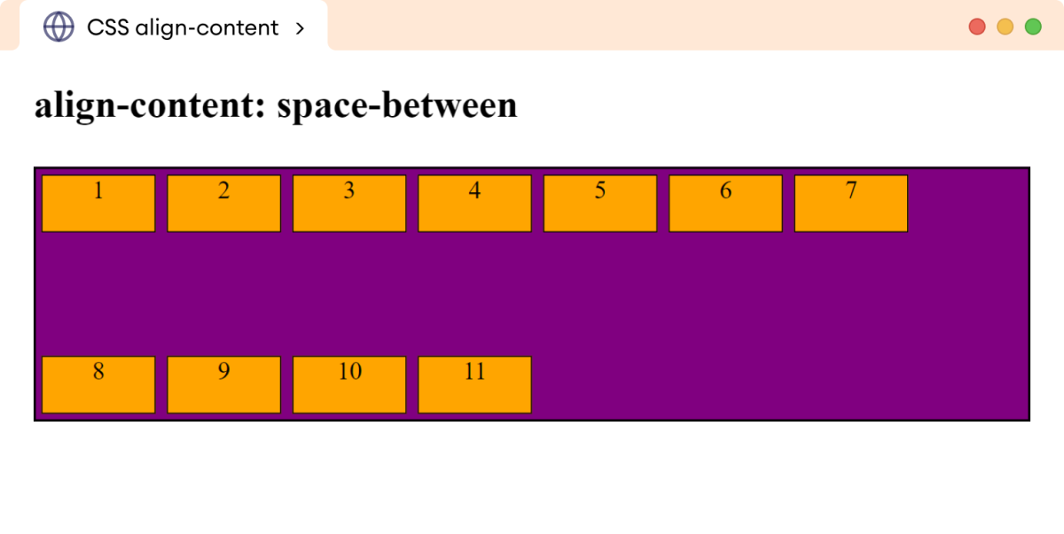 Example: CSS Align Content 