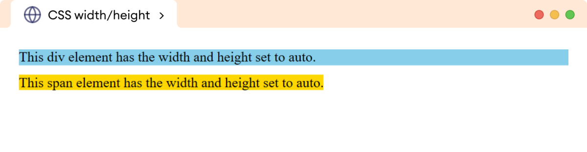 CSS Auto Value Example