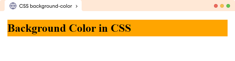 CSS Background Color Example Description