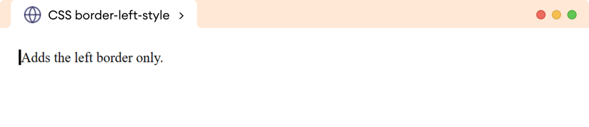 CSS Border Left Style Example