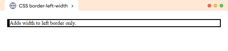 CSS Border Left Width Example