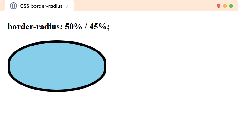 CSS Border Radius Ellipse Example