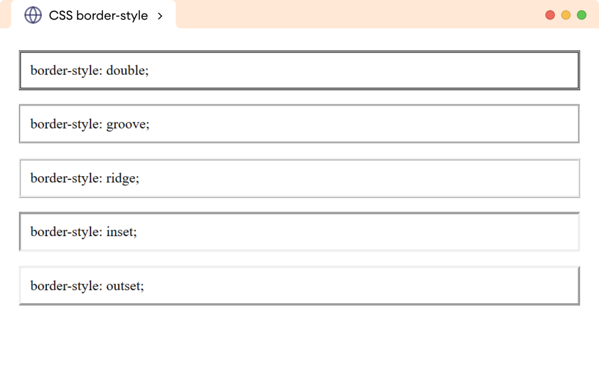 CSS Border Style Example