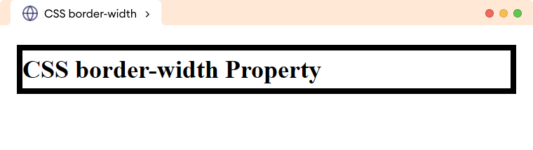 CSS Border Width Example