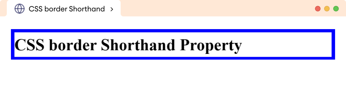 CSS Border Shorthand Example