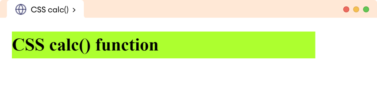 CSS Calc() Example