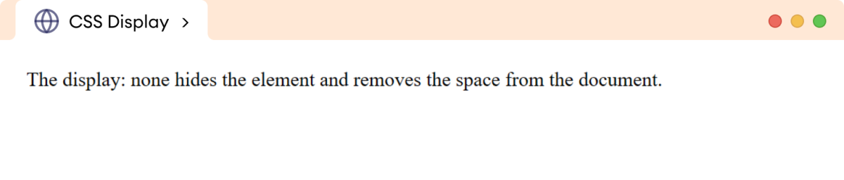 CSS Display None Example