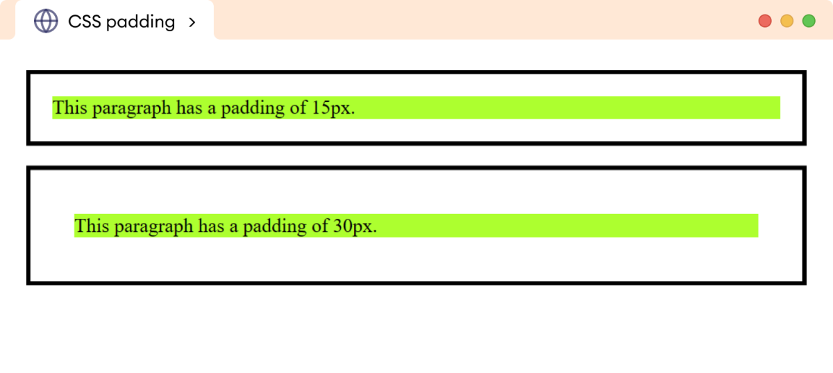 CSS Padding Example