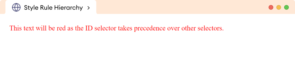 CSS Style Rule Hierarchy Example
