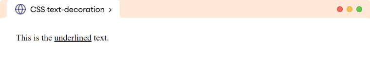 CSS Text Decoration Underline Example Description