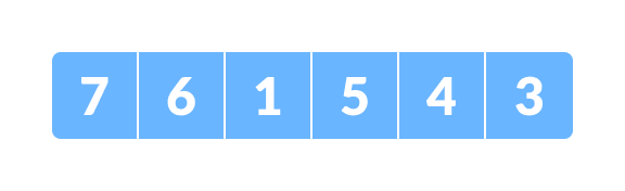 initial array for merge sort