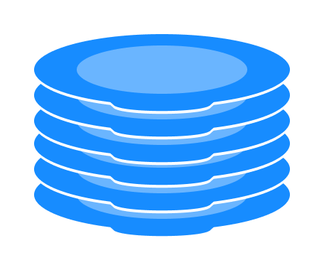 elements on stack are added on top and removed from top just like a pile of plate